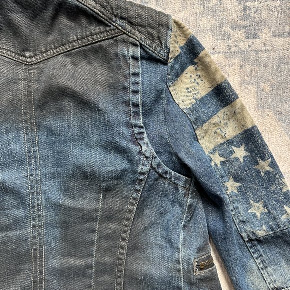 RARE Free People Americana Denim Jacket - Picture 8 of 11